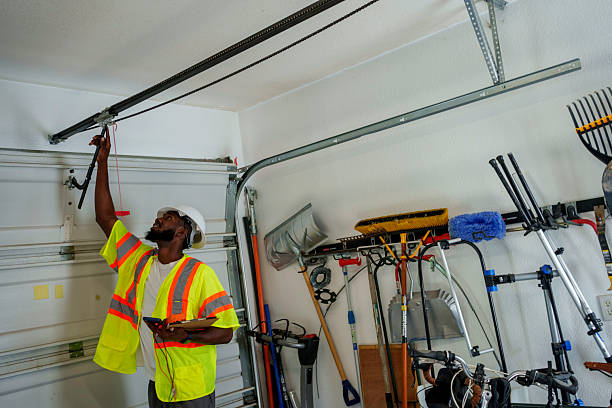 Professional Garage Door Roller Replacement technician working in Cambridge City, IN